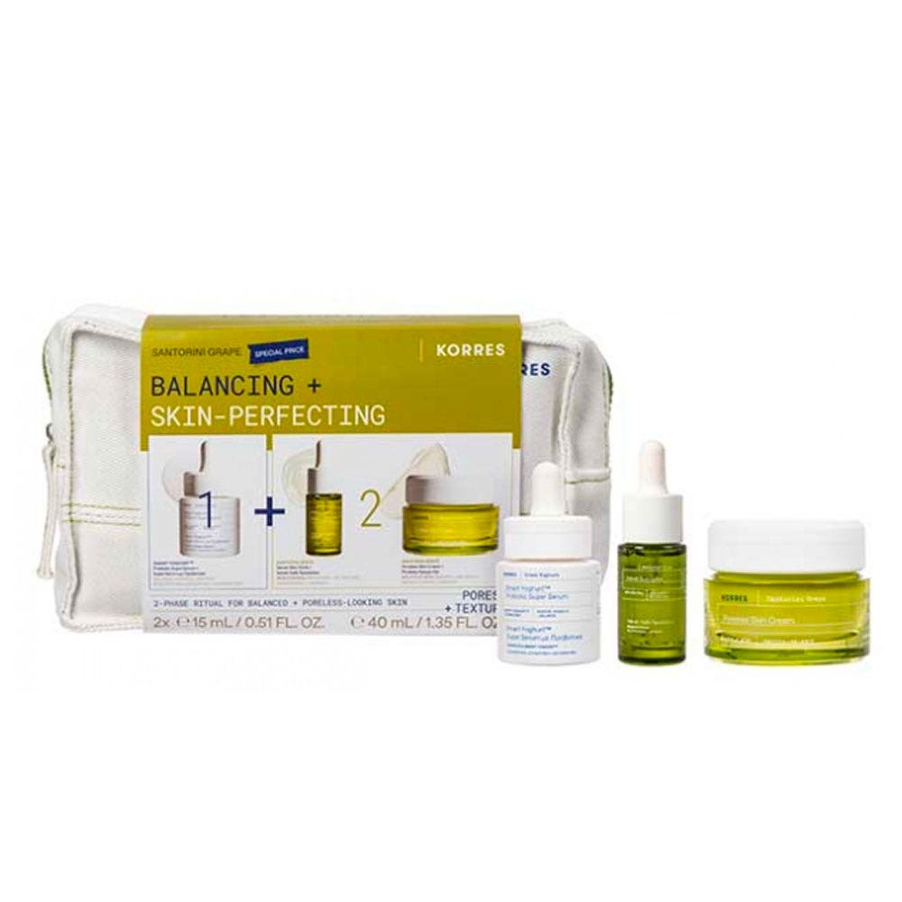 Korres Uva de Santorini Kit rutina equilibrar y perfectora de la piel