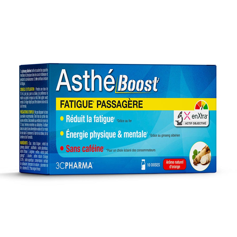 3C Pharma Asthé Boost fatiga pasajera aroma natural de naranja 10 x 10 ml