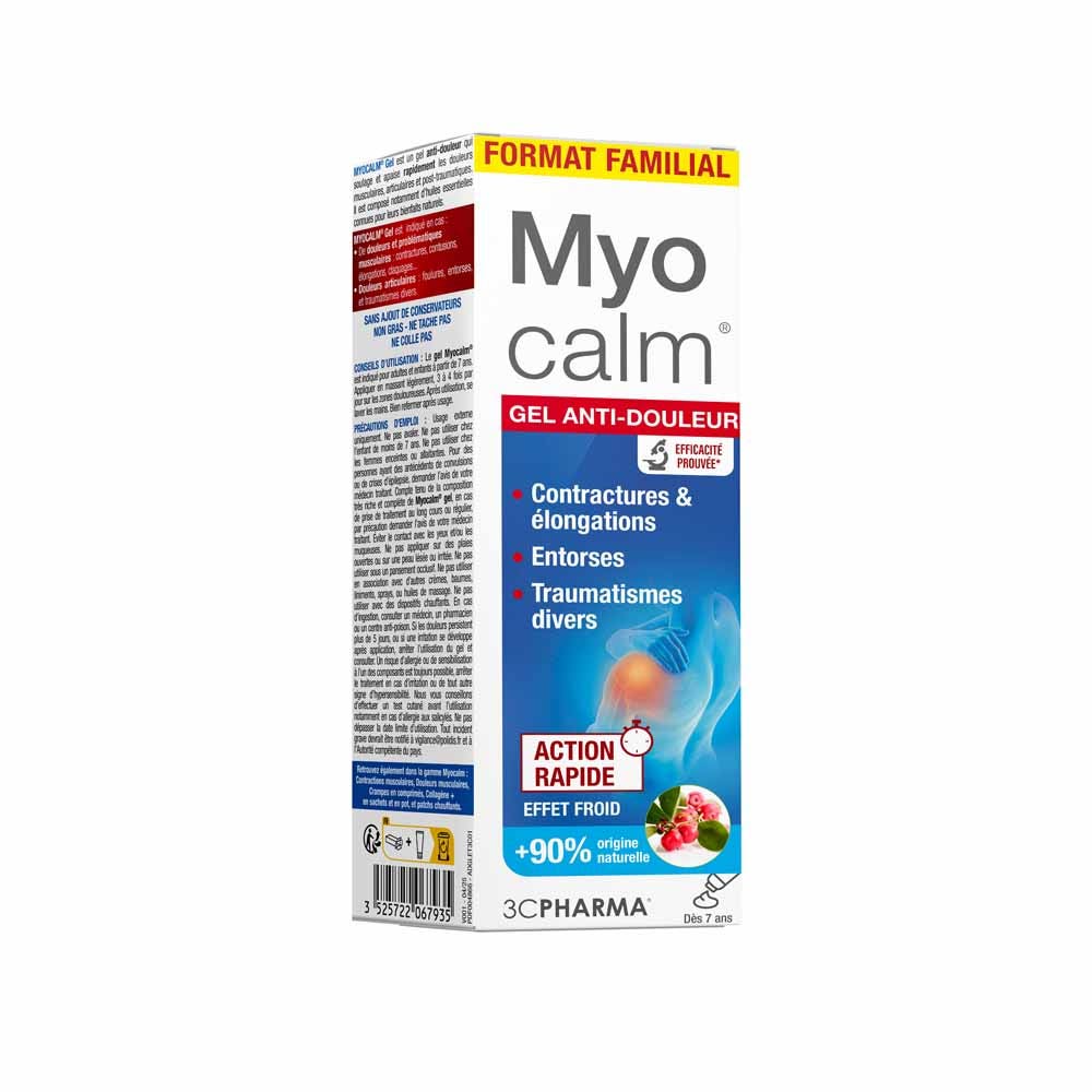 3C Pharma Myocalm Gel efecto frío alivio rápido del dolor 100 ml