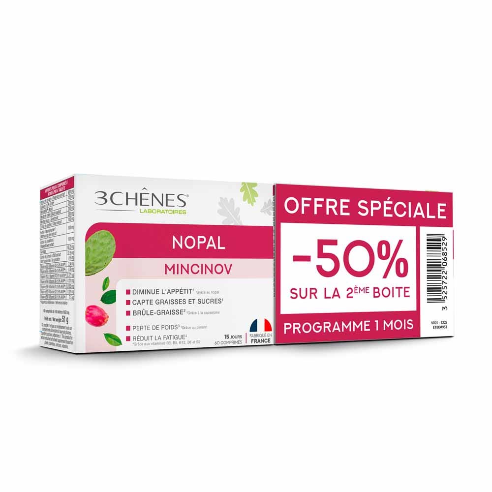 3 Chênes Mincinov Nopal 2 x 60 comprimidos