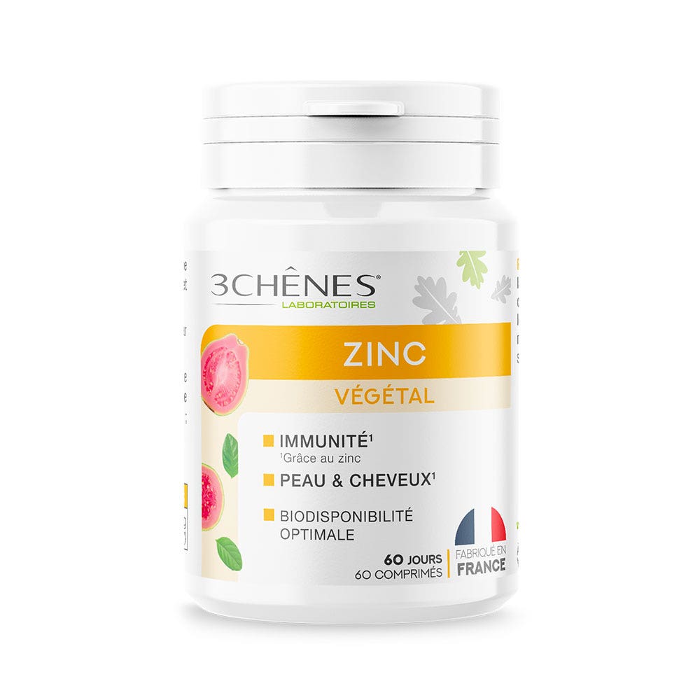 3 Chênes Zinc vegetal 60 comprimidos