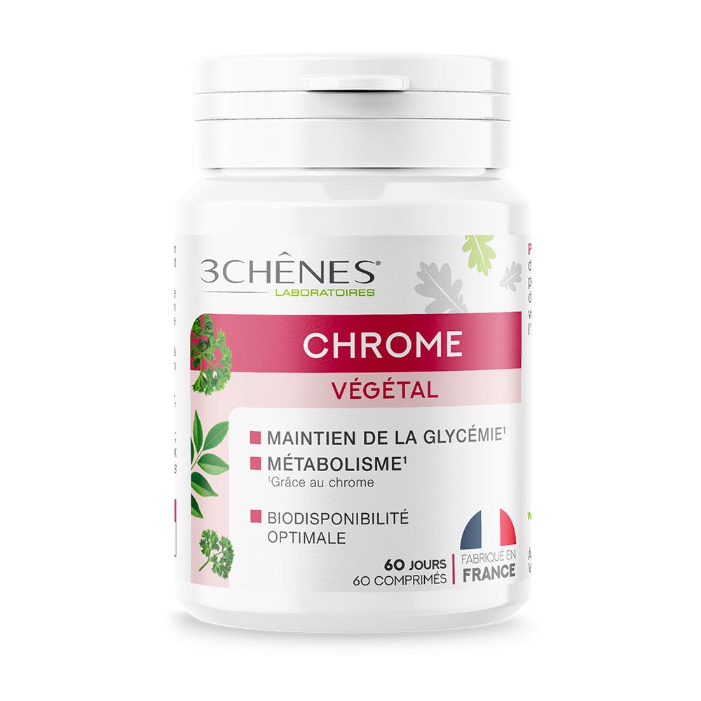 3 Chênes Chrome Végétal 60 comprimidos