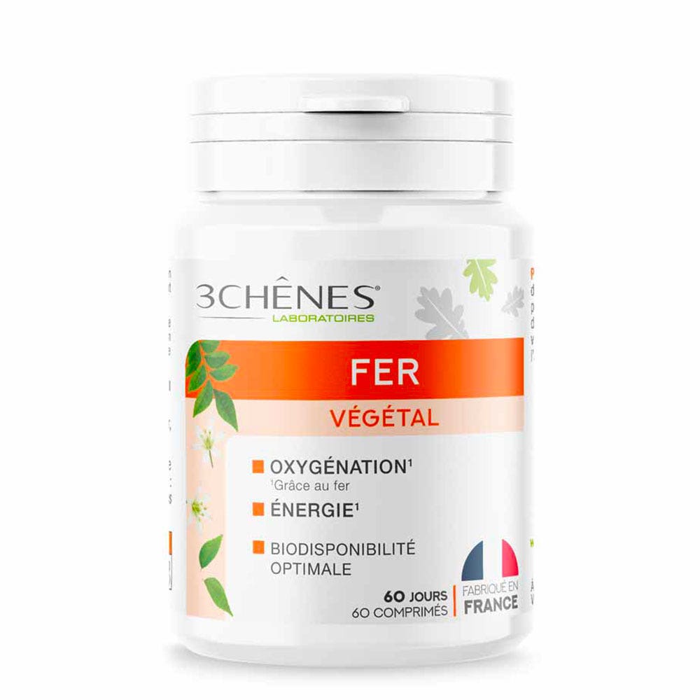 3 Chênes Hierro vegetal 60 comprimidos