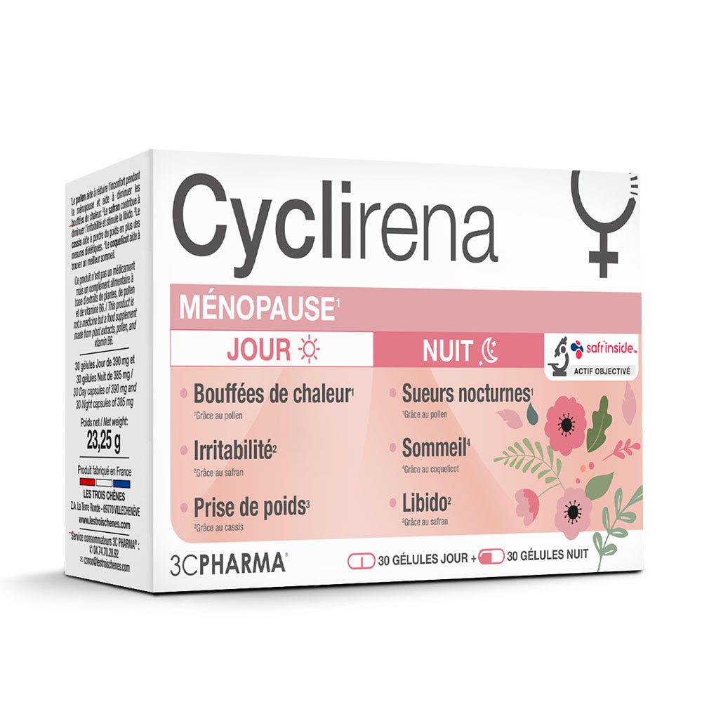 3C Pharma Cyclirena Menopausia día y noche 60 cápsulas