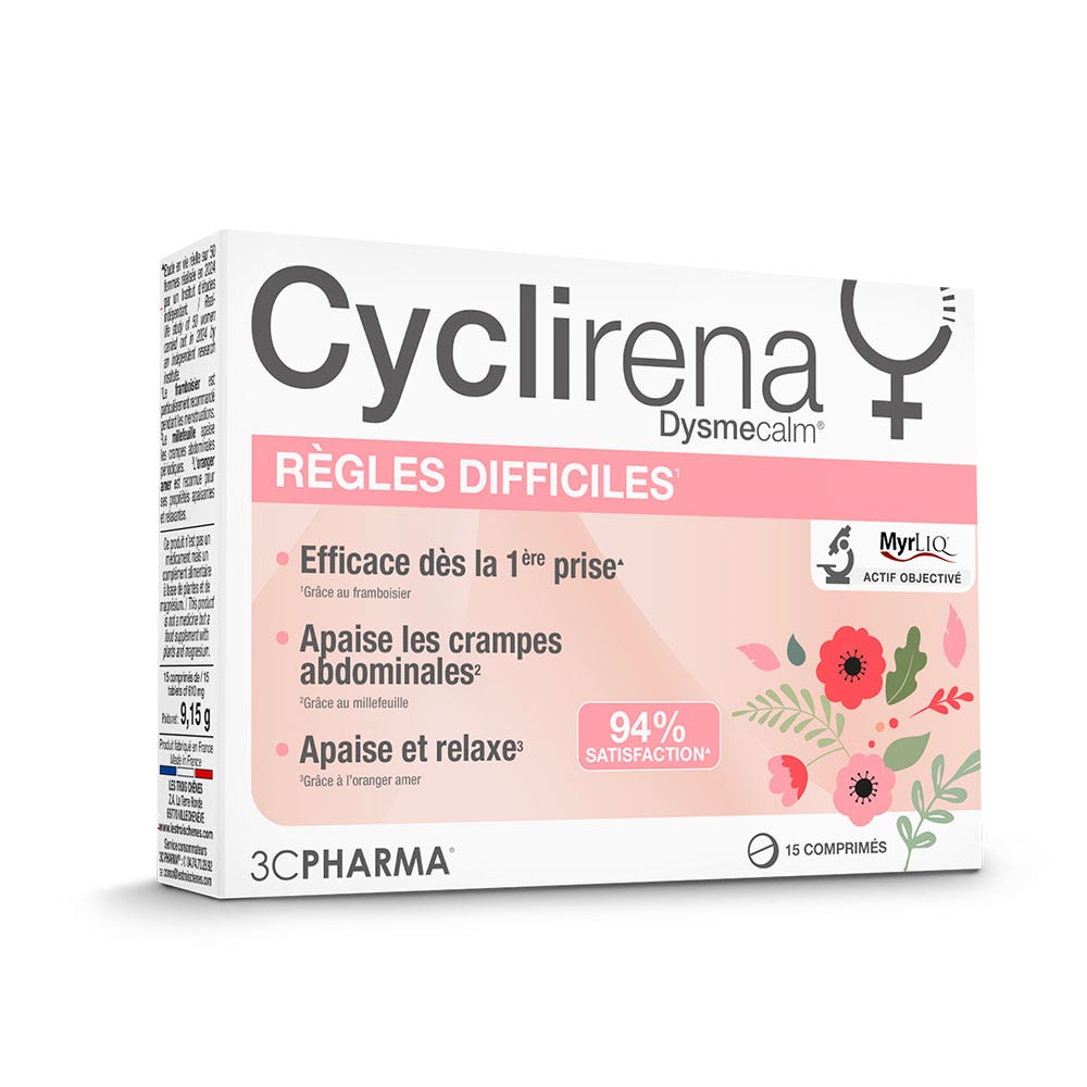 3C Pharma Cyclirena Règles Difficiles 15 comprimidos