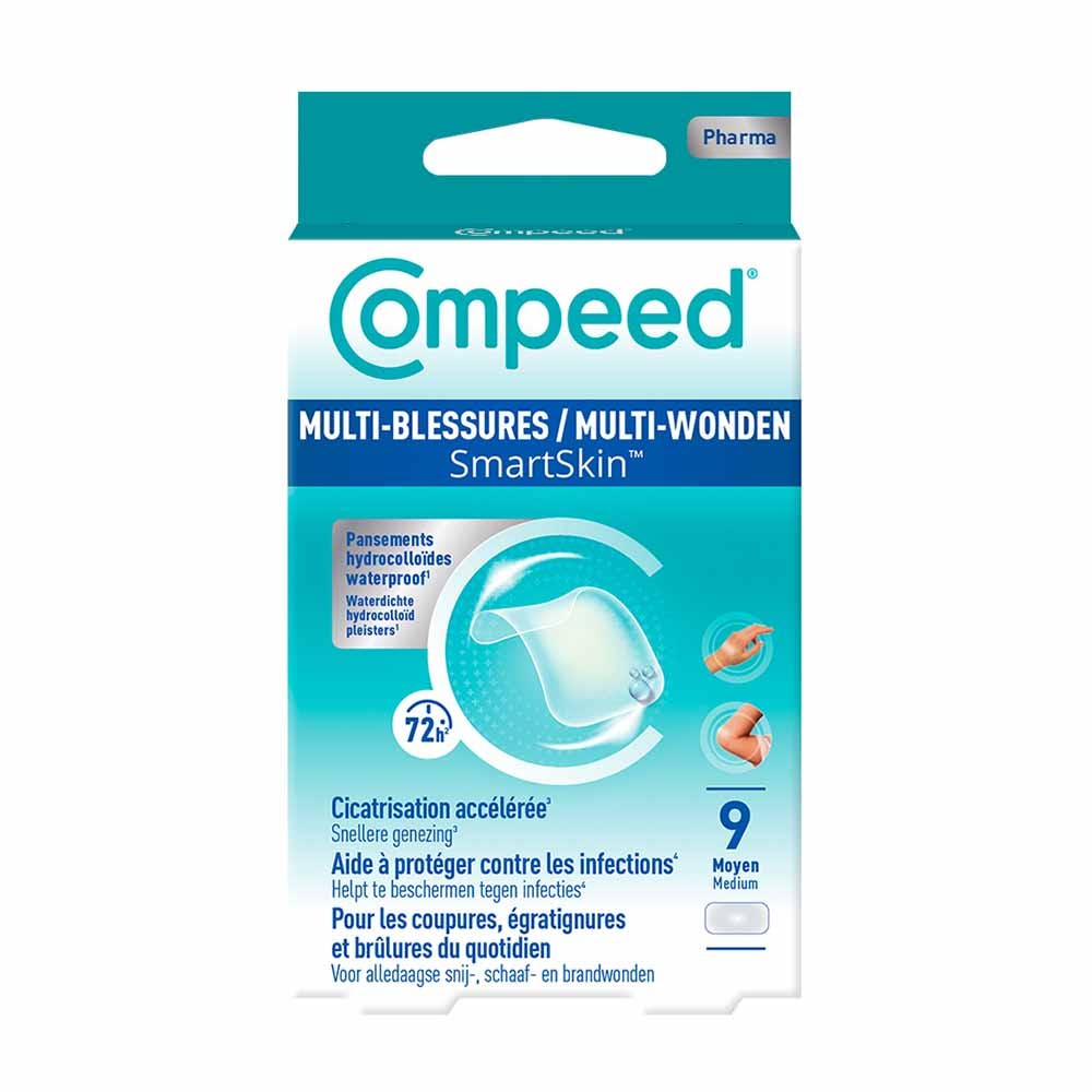 Compeed Afterpatches Multiheridas Smartskin tamaño medio 9 x