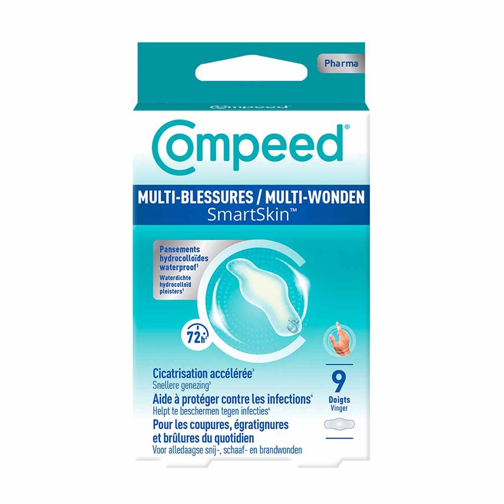 Compeed Afterpatches Multiheridas Smartskin especial para dedos 9 unidades