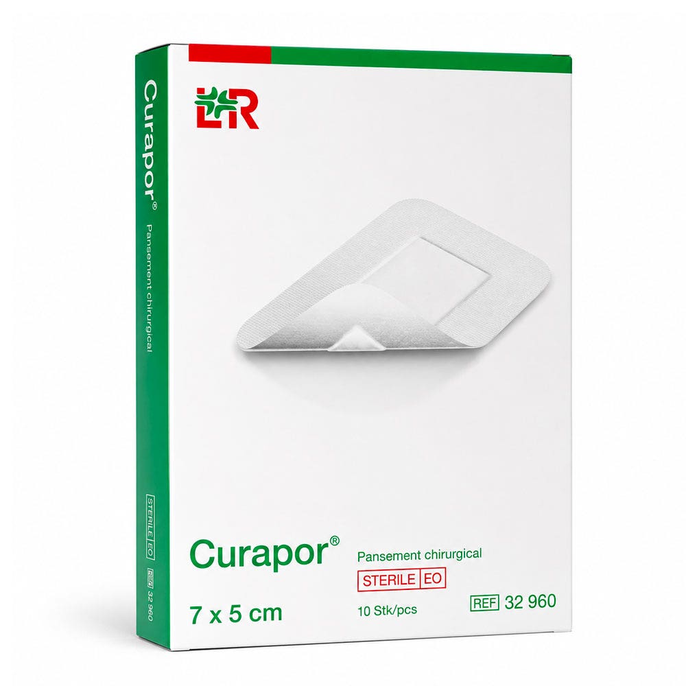 Lohmann Rauscher Curapor Afterpasos quirúrgicos estériles 5x7 cm 10 unidades