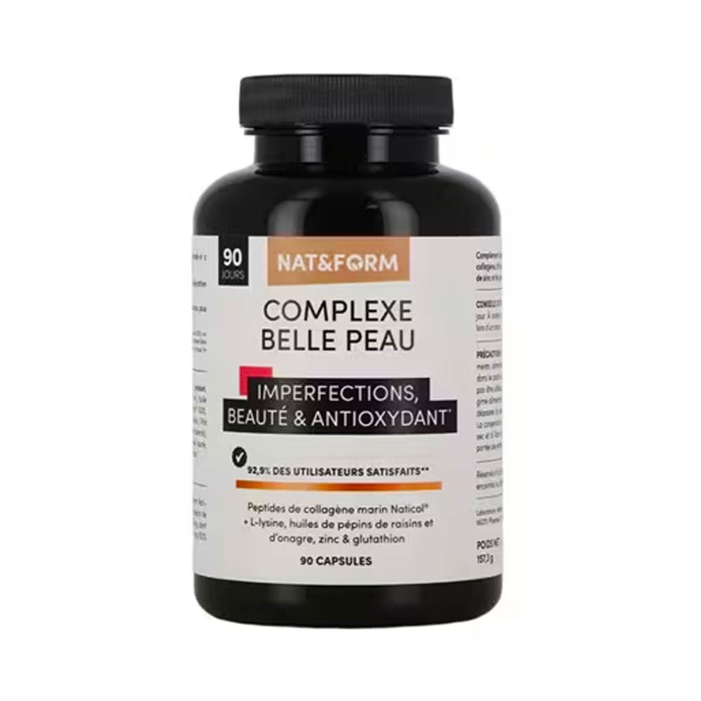Nat&Form Complexe Belle Peau Imperfections belleza y antioxidantes Imperfections Beauté et Anti-oxydants 90 cápsulas