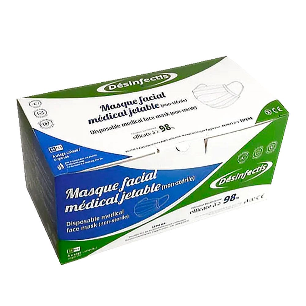 Desinfectis Mascarilla quirúrgica tipo IIR desechable 50 unidades