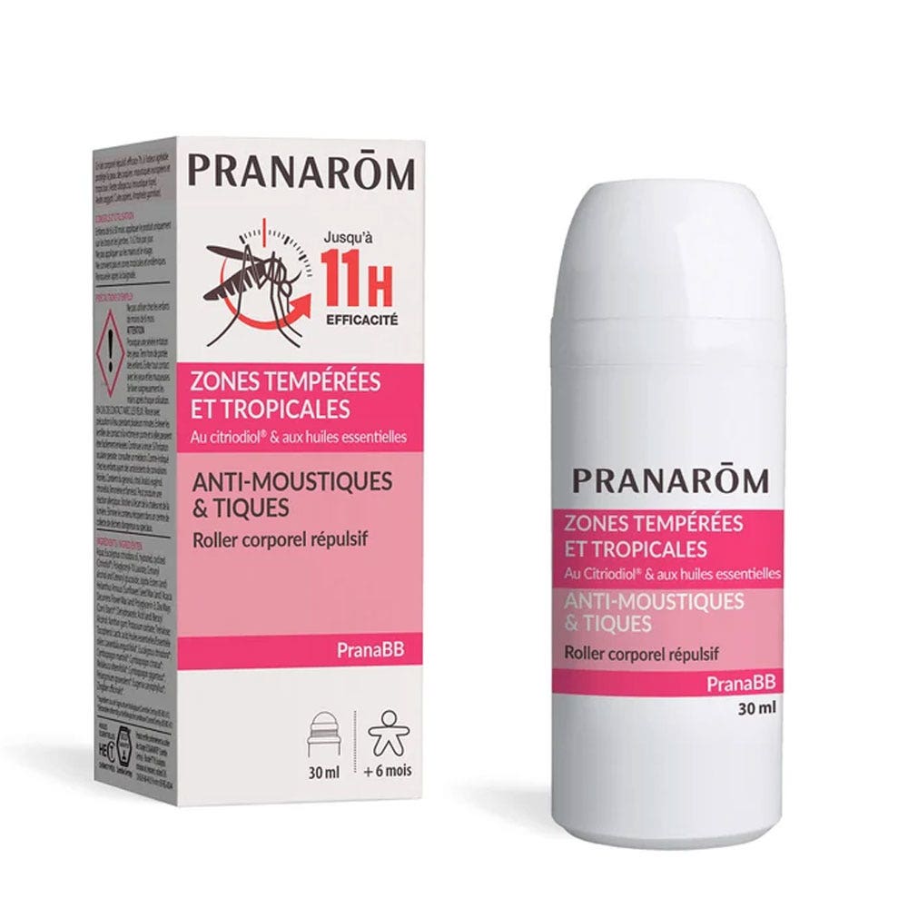 Pranarôm Pranabb Roller corporal repelente de mosquitos y garrapatas 30 ml