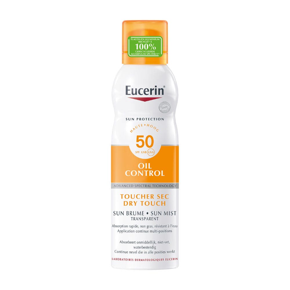 Eucerin Sun Protection Oil Control bruma transparente SPF50 pieles sensibles 200 ml