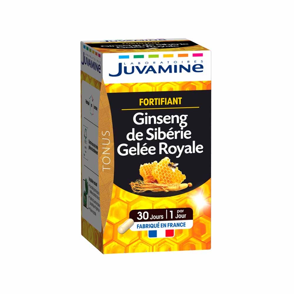 Juvamine Ginseng siberiano con jalea real fortificante x30 Cápsulas