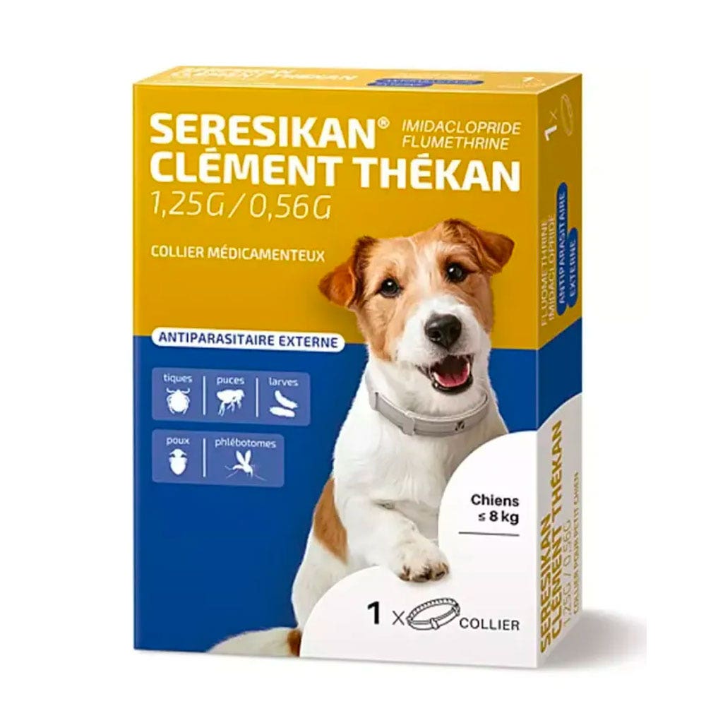 Clement-Thekan Seresikan Collar antiparasitario perro menos de 8 kg
