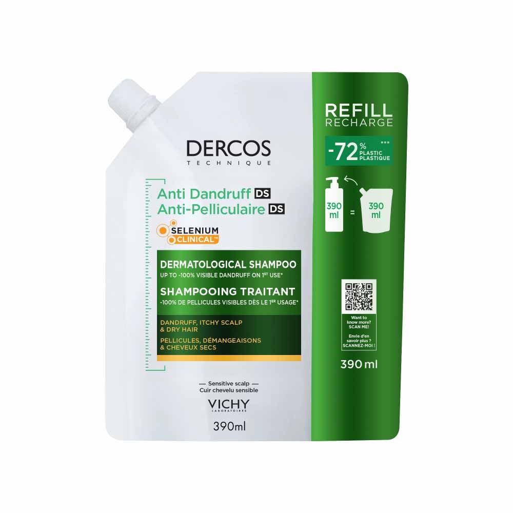 Vichy Dercos Recarga eco champú antipellicular tratamiento caspa y picor cabello seco 390 ml