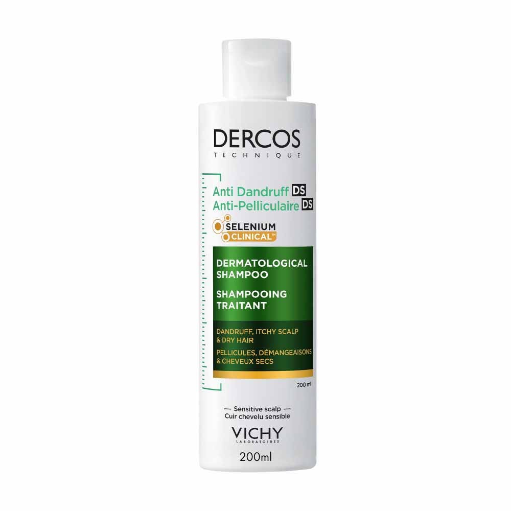 Vichy Dercos Champú antipellicular tratante caspa y picor cabello seco 200 ml