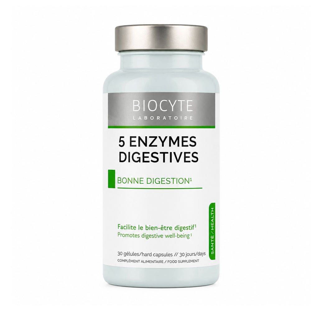 Biocyte Salud 5 Enzimas Digestivas 30 cápsulas
