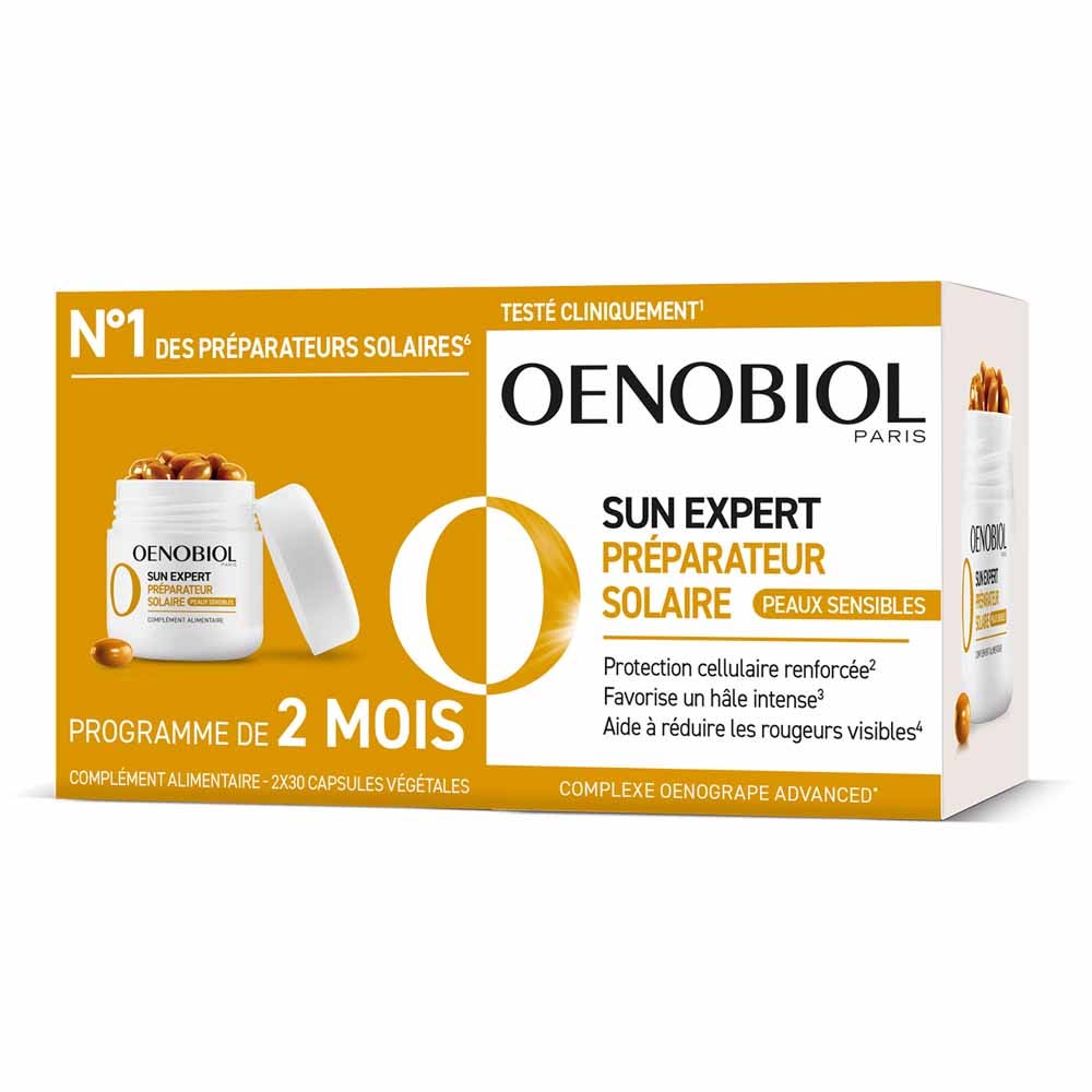Oenobiol Sun Expert Preparador solar piel sensible 2x30 cápsulas