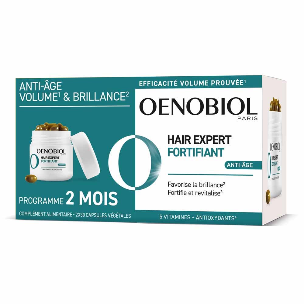 Oenobiol Hair Expert Antiedad Fortificante Cabello desvitalizado 2x30 cápsulas
