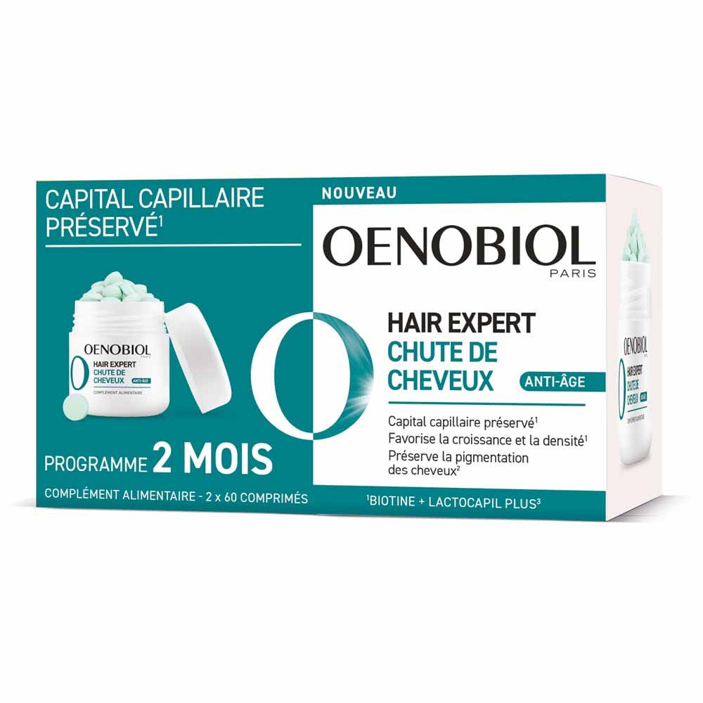 Oenobiol Hair Expert Anticaída del cabello por envejecimiento 2x60 comprimidos