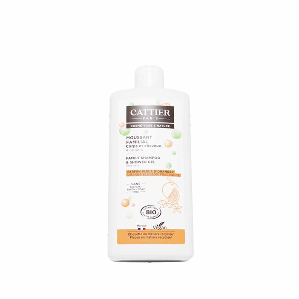 Cattier Gel Familiar Perfume Flor De Naranjo Cuerpo Y Cabello Bio 500ml