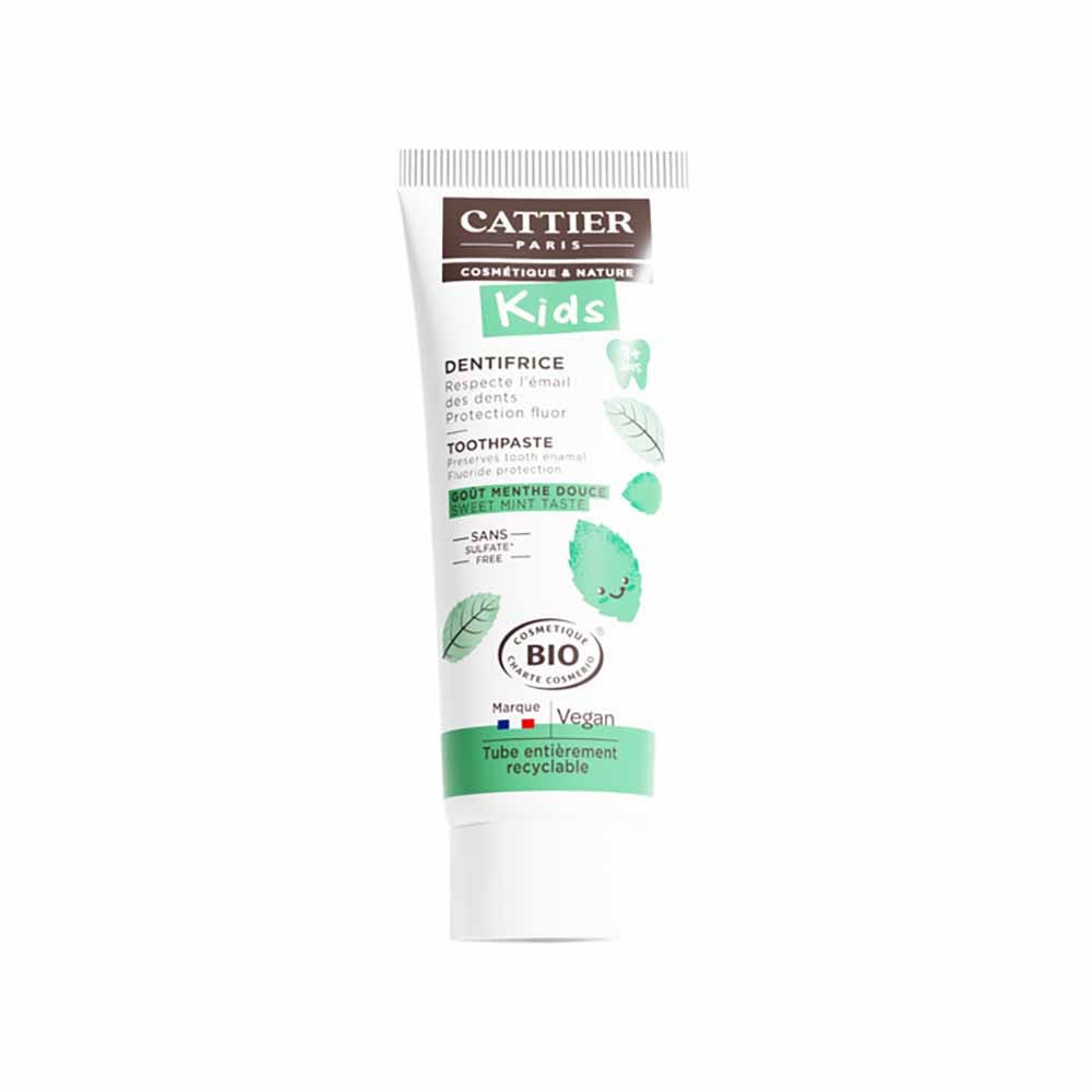 Cattier Kids Pasta de dientes bio a partir de 7 años sabor menta suave 50 ml