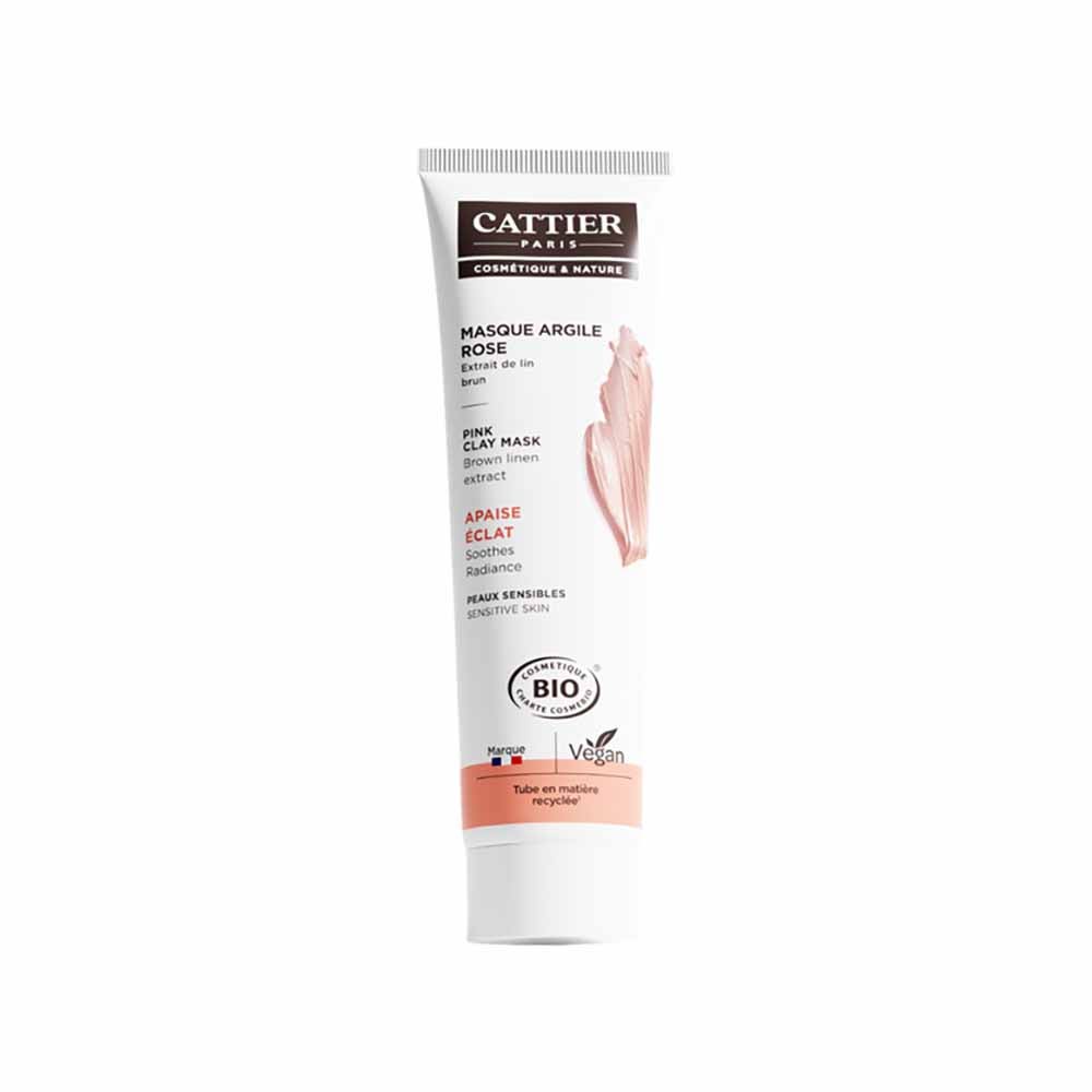 Cattier Arcilla Mascarilla rostro rosa extracto lino pieles sensibles 100ml