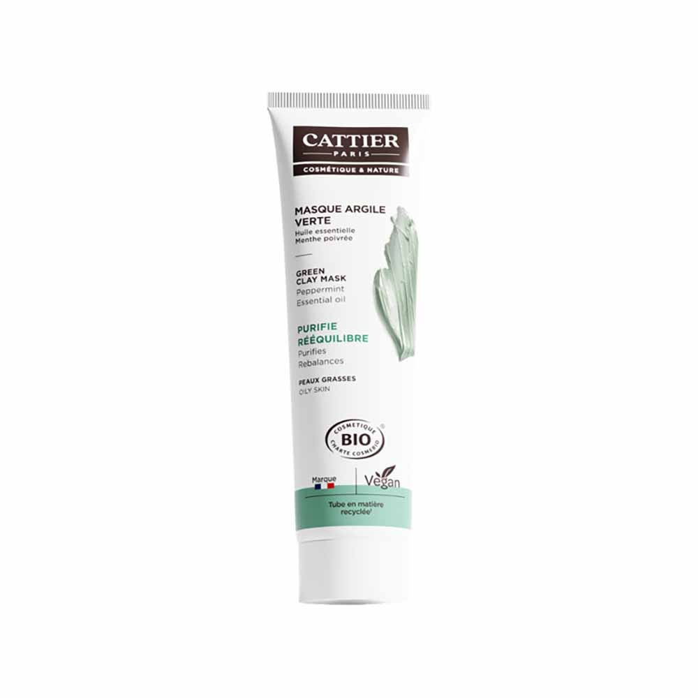 Cattier Arcilla Mascarilla Facial de Arcilla Verde y Menta Piperita Bio 100ml