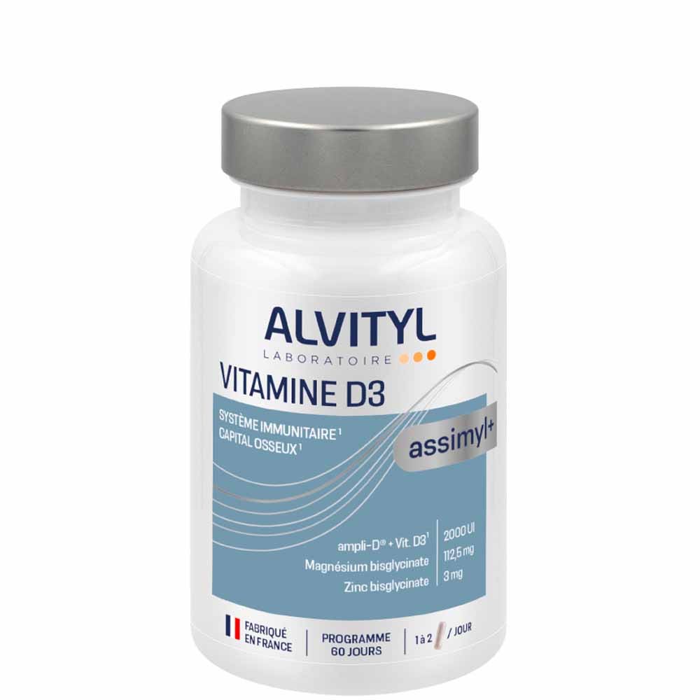 Alvityl Assimyl+ Vitamina D3 sistema inmunitario y capital óseo 60 cápsulas