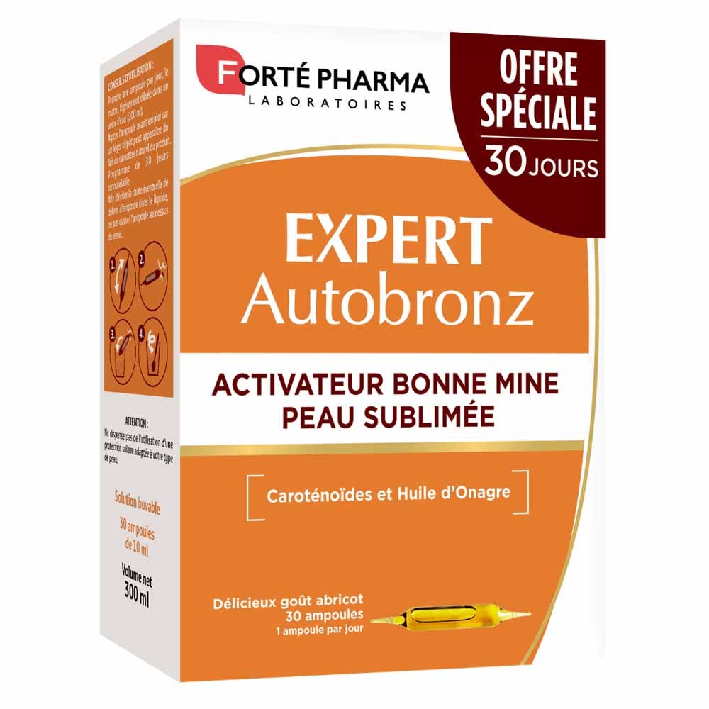 Forté Pharma Expert AutoBronz Autobronzante efecto buen color 30 ampollas