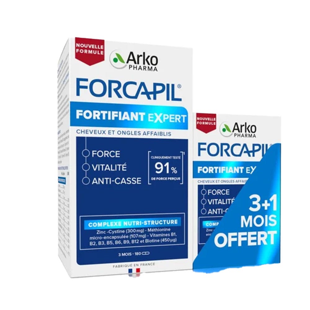 Arkopharma Forcapil Fortifiant experto fuerza vitalidad anticascada cabello y uñas debilitados 180 + 60 Cápsulas