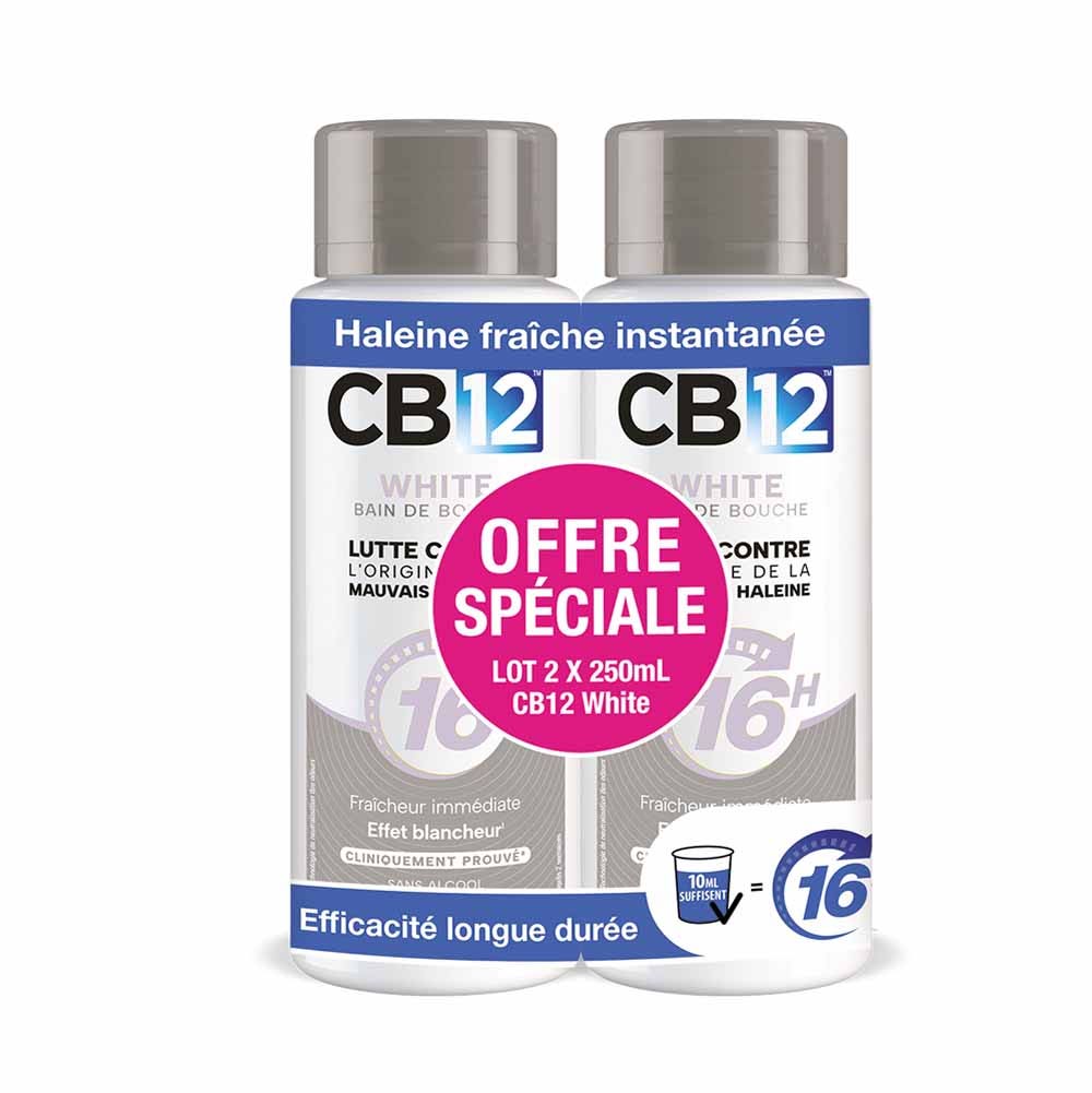 Cb12 Colutorio sin alcohol aroma suave a menta piperita 2 x 250 ml