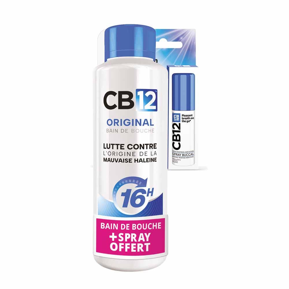 Cb12 Enjuague bucal original 500 ml + spray regalo 15 ml sabor menta 515 ml