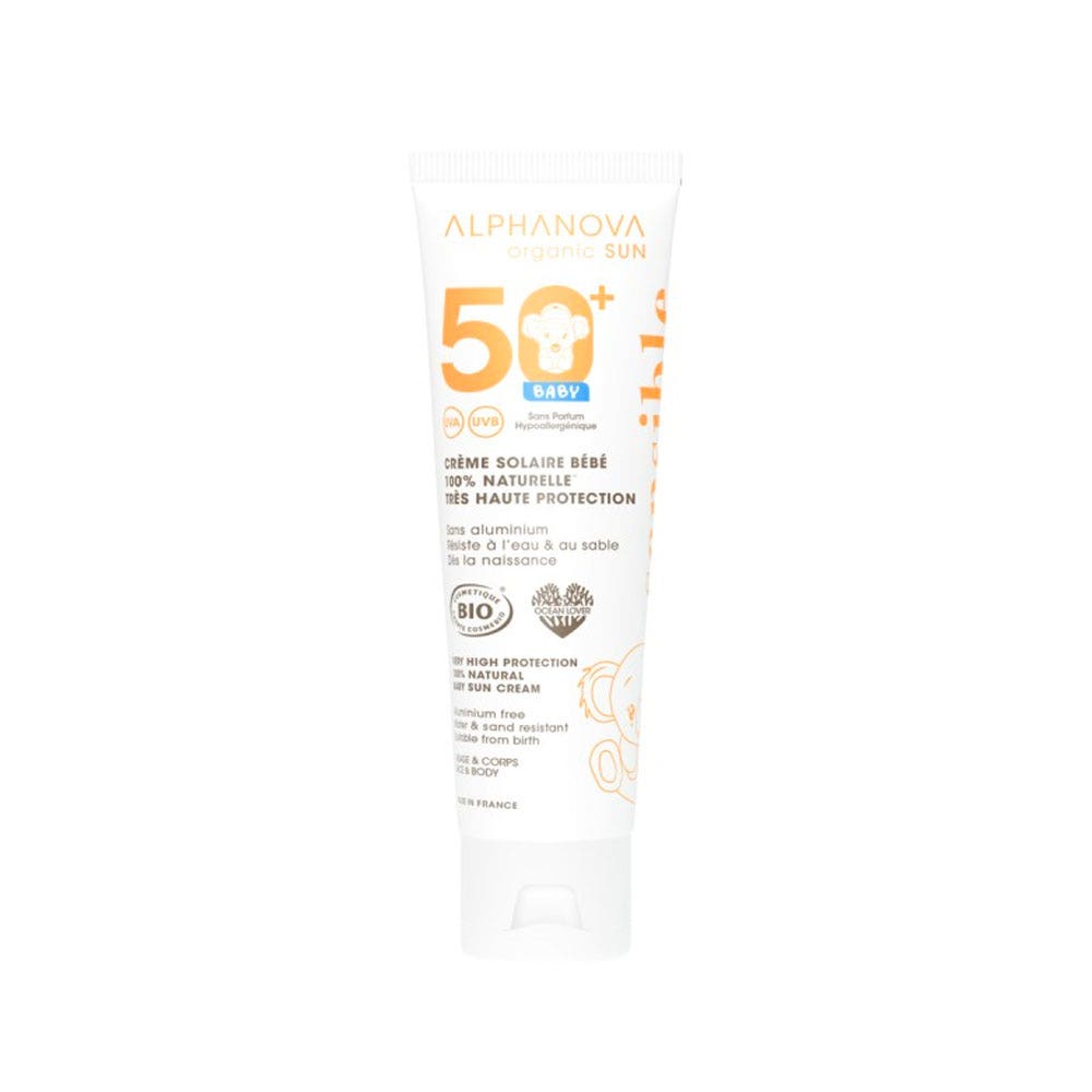 Alphanova Bebé Leche solar protección muy alta SPF50+ bio 50 ml