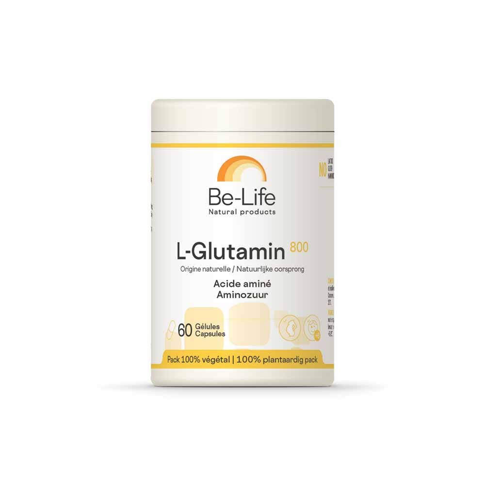 Be-Life L-glutamina 800 aminoácido 60 cápsulas