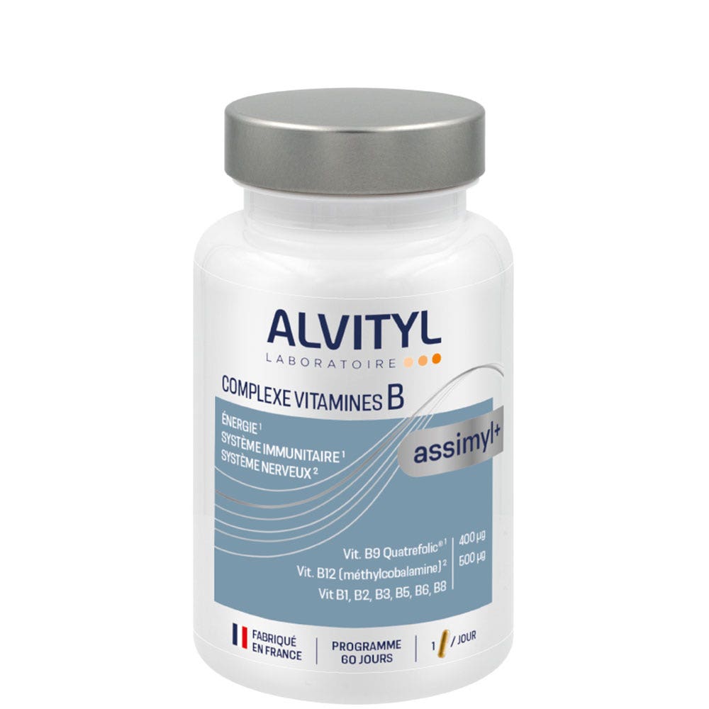 Alvityl Assimyl+ Complejo vitamina B energía sistema nervioso 60 cápsulas
