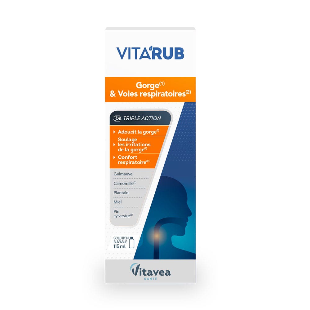 Vitavea Santé Vita'Rub Solución bebible para la garganta 115 ml