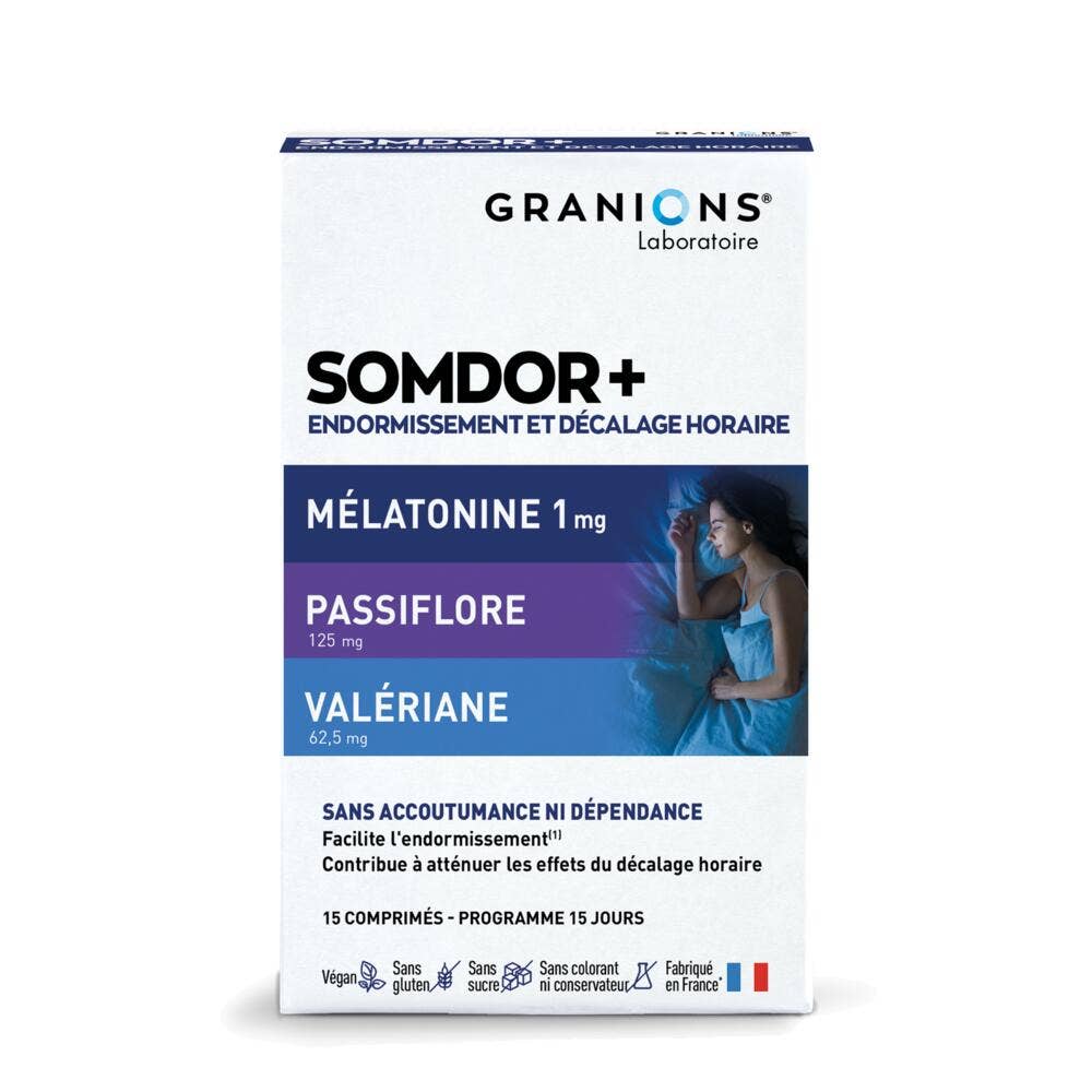 Granions Somdor+ melatonina 15 comprimidos