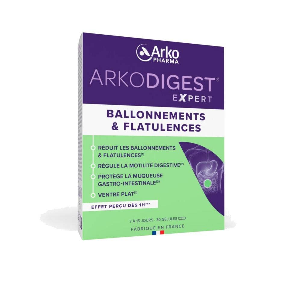 Arkopharma Arkodigest Experto en hinchazón y gases 30 cápsulas