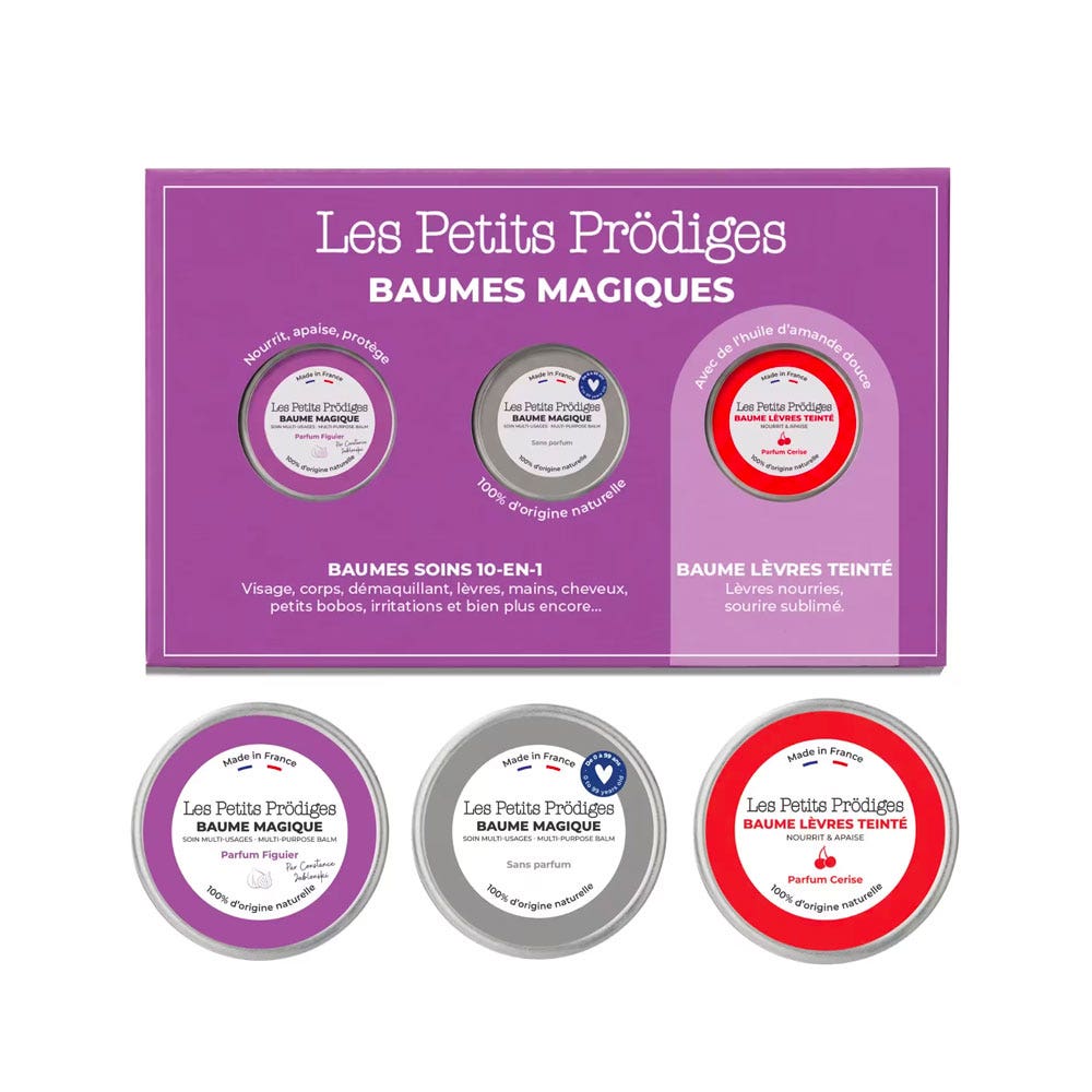 Les petits prodiges Coffret trío de bálsamo neutro higo y teñido