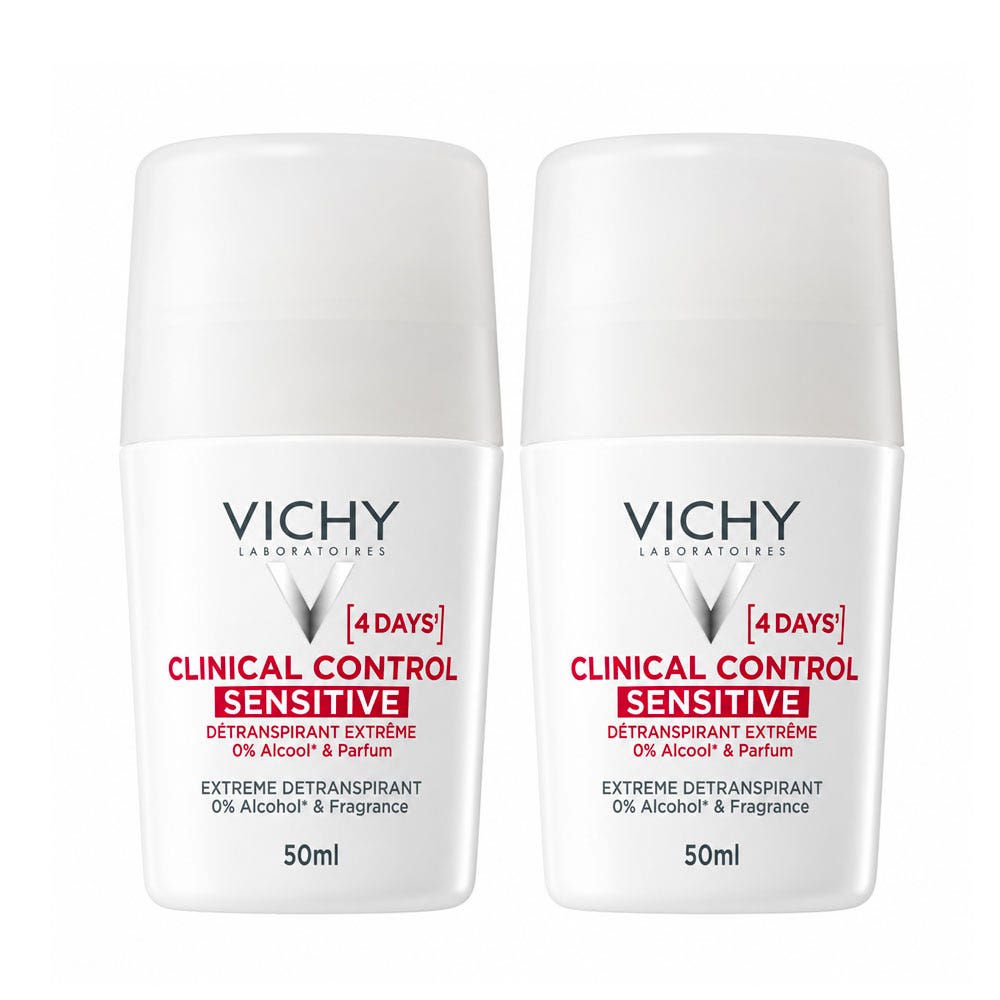 Vichy Clinical Control Antitranspirante extremo roll-on Sensitive piel sensible 2 x 50 ml