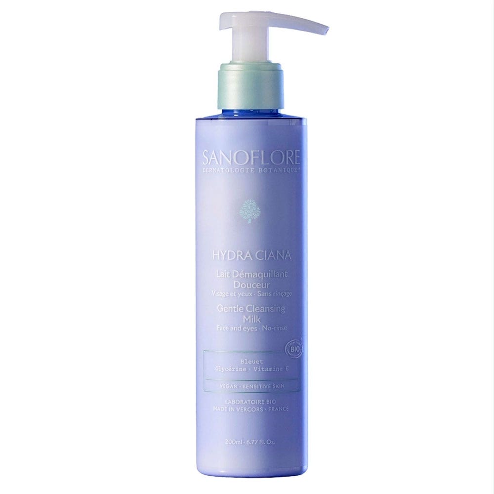 Sanoflore Hydra Ciana Leche desmaquillante suave bio rostro y ojos 200 ml