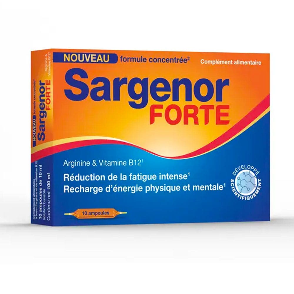 Sargenor Fuerte reducción de la fatiga 10 ampollas