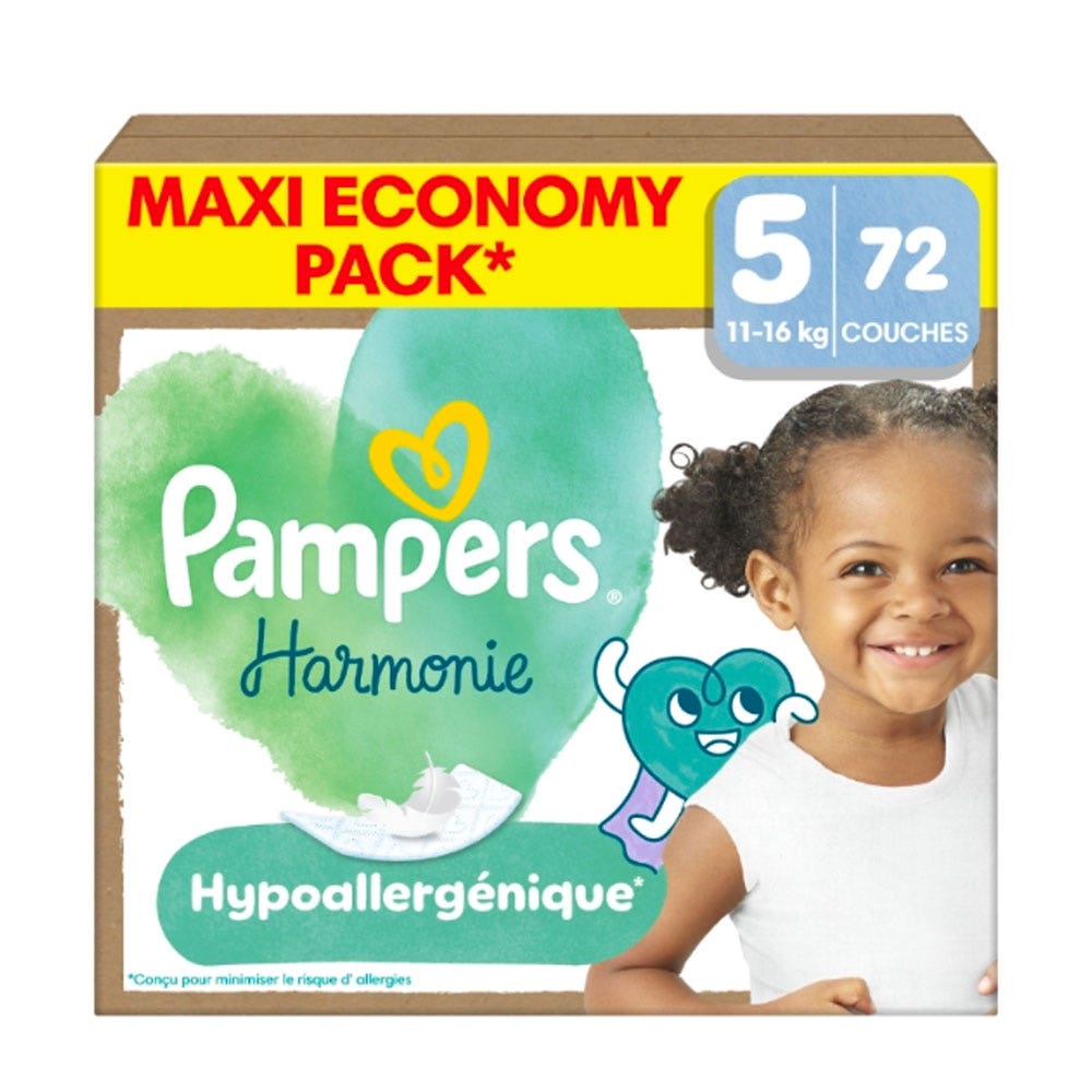 Pampers Harmonie Pañales talla 5 11-16 kg x72