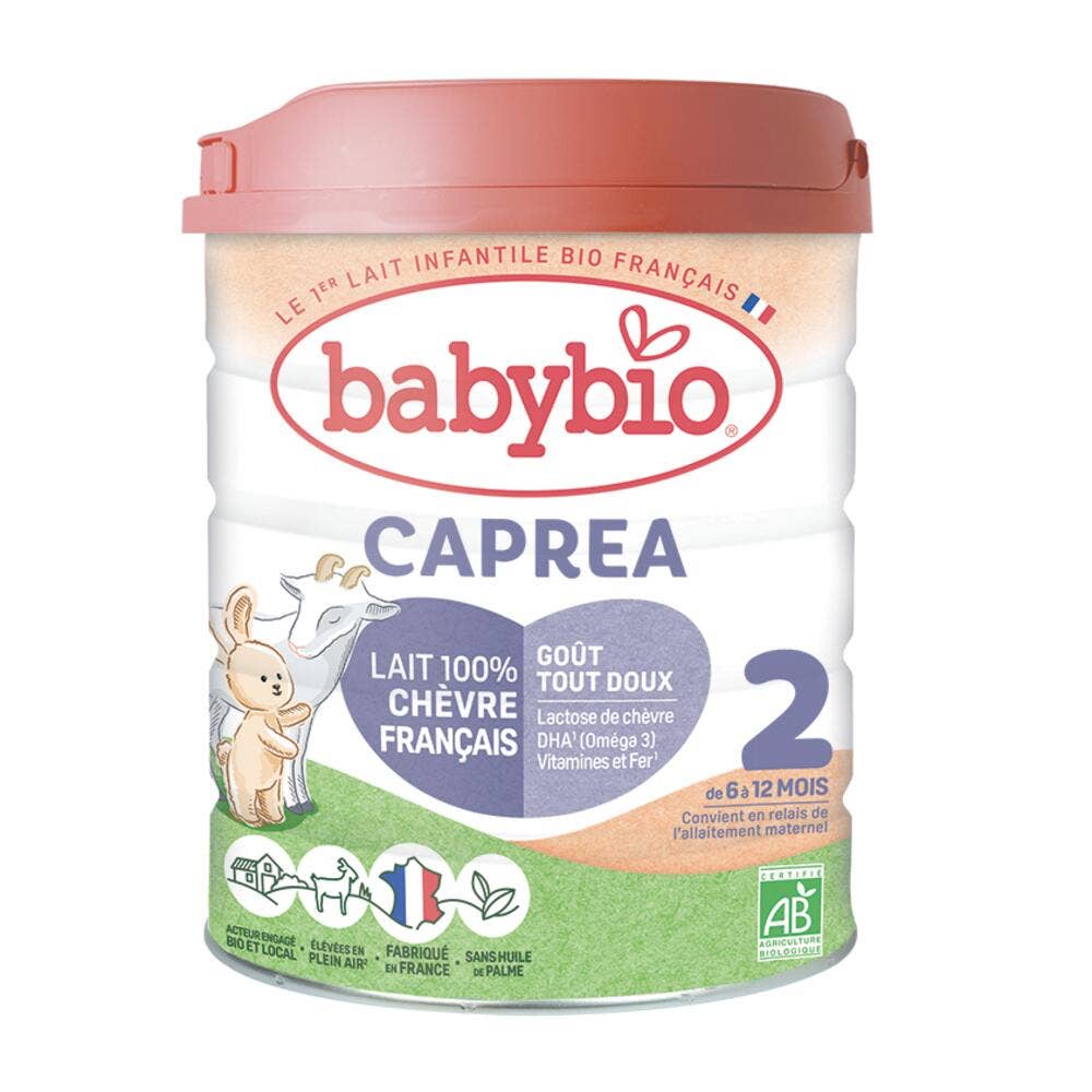 Babybio Leches Infantiles Caprea 2 en polvo leche de cabra bio de 6 a 12 meses 800 g