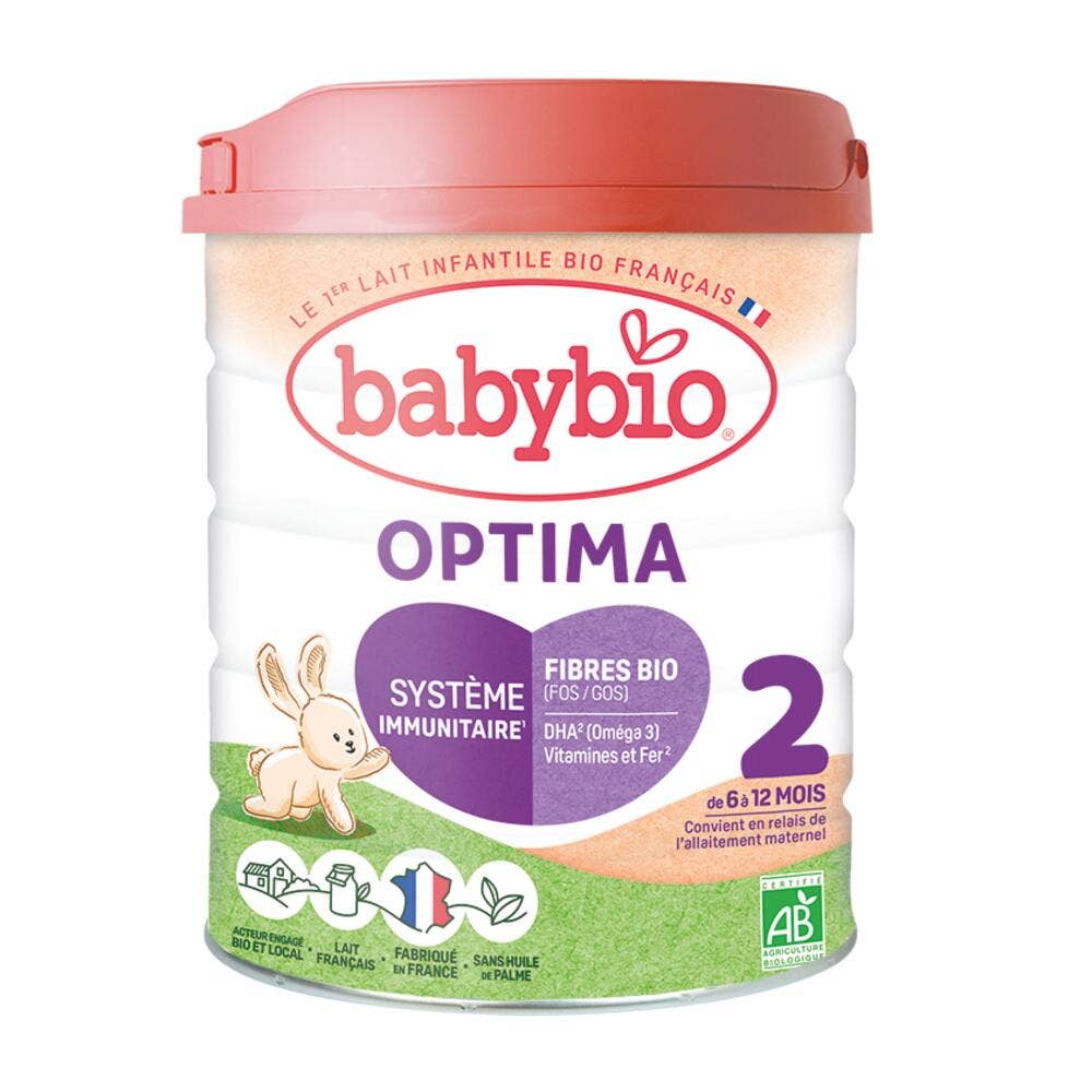 Babybio Leches Infantiles Optima 2 Leche en Polvo Ecológica a partir de 6 meses 800g