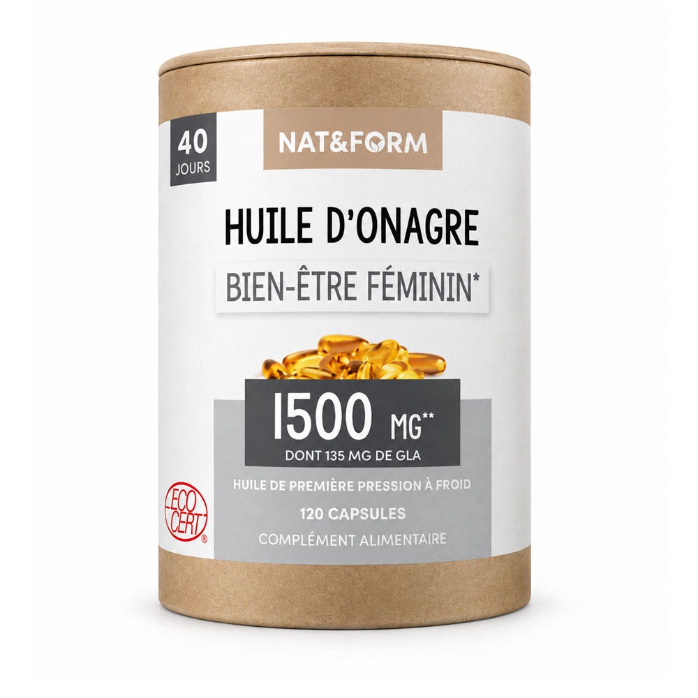Nat&Form Aceite de onagra 120 cápsulas