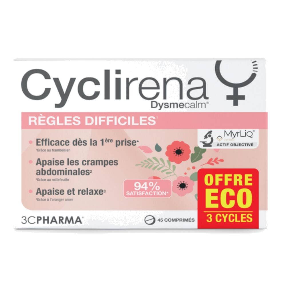 3C Pharma Cyclirena Menstruaciones dolorosas 45 comprimidos