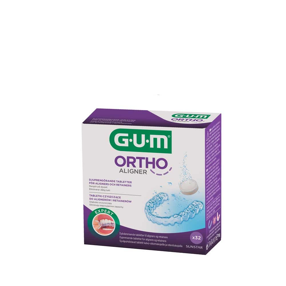 Gum Comprimidos limpiadores para aparatos ORTHO x 32