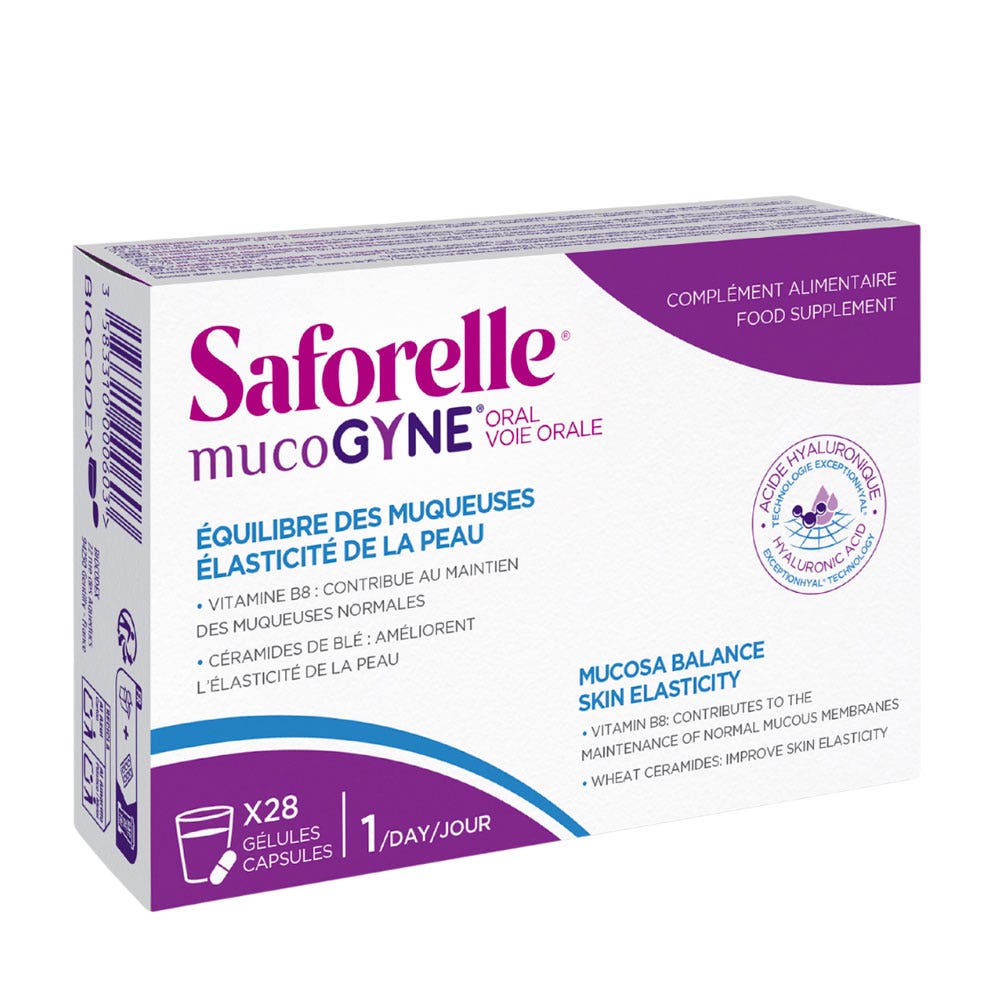 Saforelle Mucogyne Ácido hialurónico por vía oral 28 cápsulas